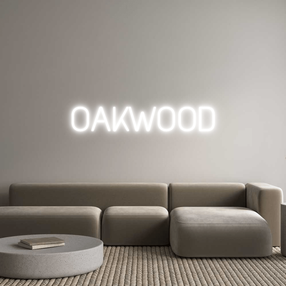 NEON LEDCustom Neon: OAKWOOD - NEON DISCOUNT - Custom Neon SUR MESURE